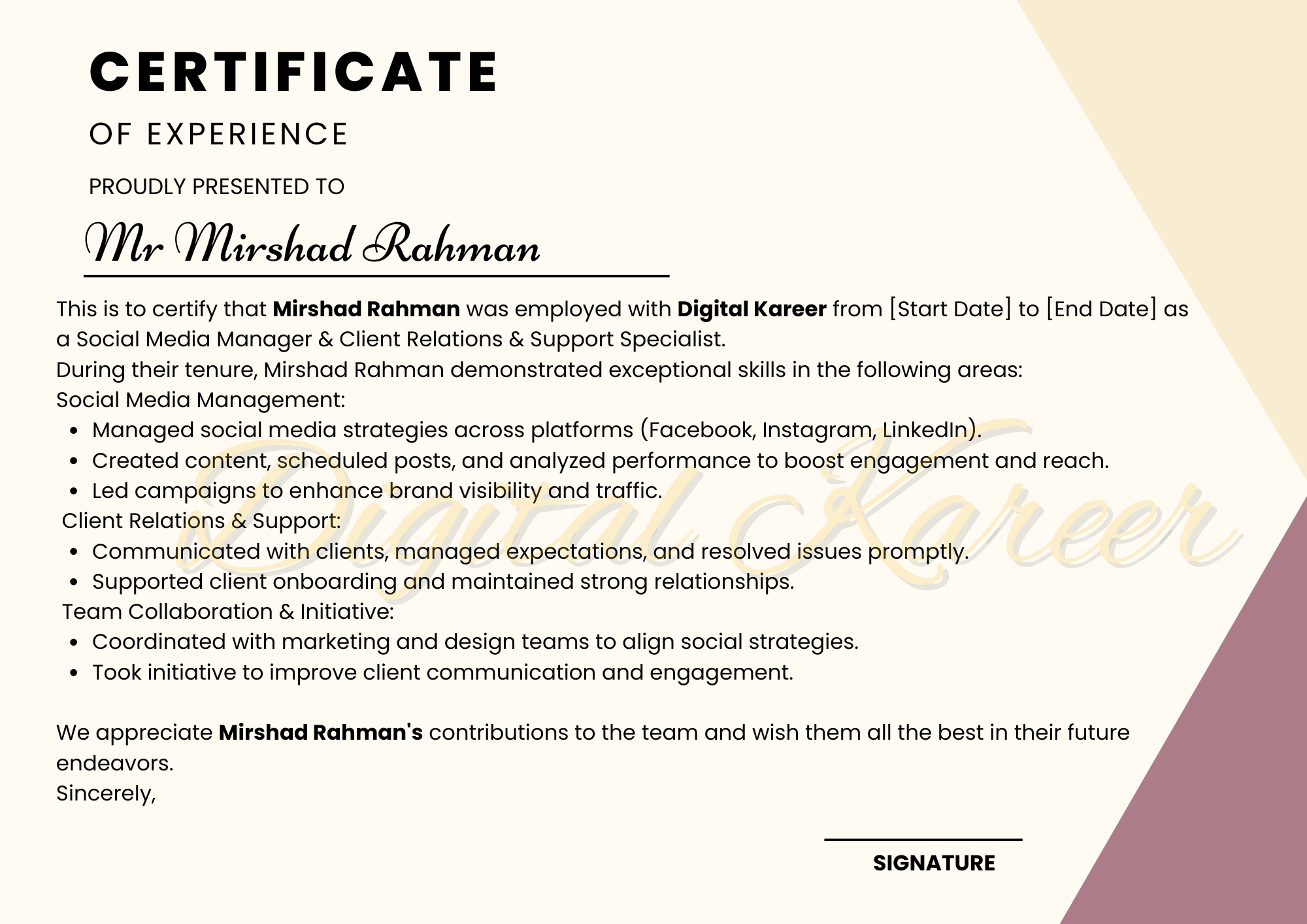 Certificate 1